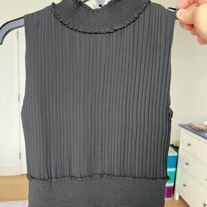 Sleeveless black summer dress